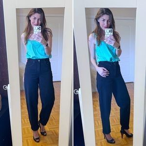 Vintage LOIS high rise 1990s mom jeans black US29